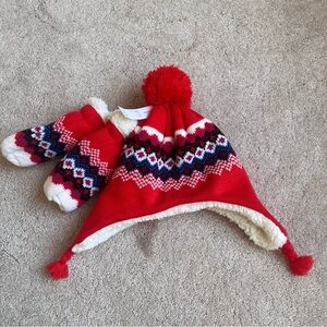 NWT Knit Hat and Mittens Set M